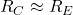 R_{C} \approx R_{E}